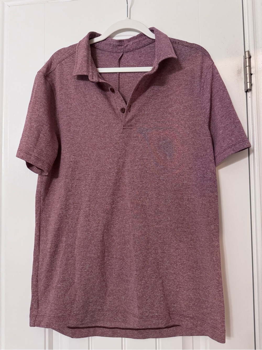 Lululemon Men's Heathered Plum Polo Shirt - Classic Short Sleeve